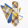 5 PCS Luxury Cotton Patchwork 7cm Tie Set Brooch Pin Clip Hankie Cufflink Men Party Daily Striped Floral Cravat Gift Accessory