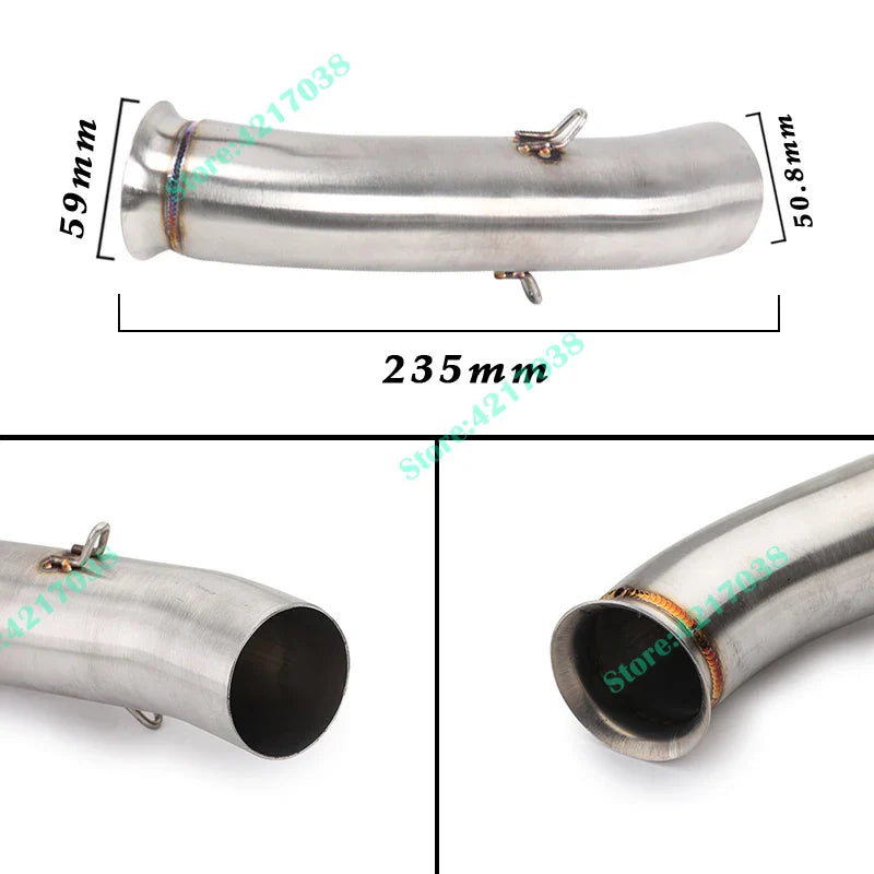 Slip on 51mm Motorcycle Exhaust System Muffler Escape Modified Middle Link Pipe For KTM DUKE 125 250 390 RC390 2017 18 2019 2020