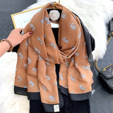 2023 New Plaid Cotton Pashmina Shawl Lady Wrap Warm Winter Scarves Autumn Design Print Female Foulard Beach Stoles Luxury Scarf