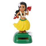 Solar Powered Shaking Head Toy Hula Auto Interior Dashboard Decoration Hawaii Girl Car Ornaments