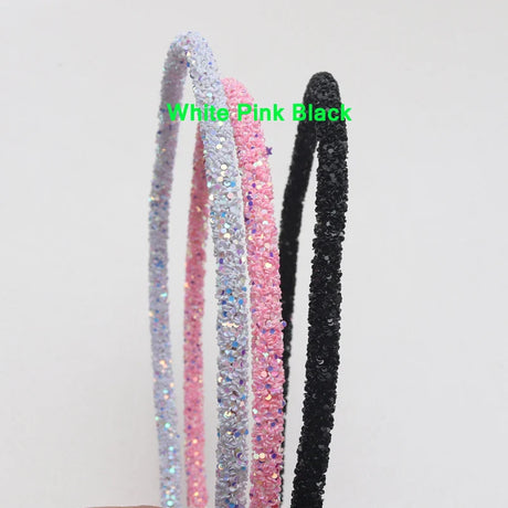 3 Piece New Girls Glitter Hair Accessories Kids Soft Hair Bands Fashion Headbands Children Party Hairbands