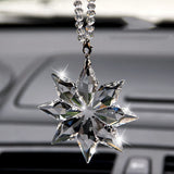 Transparent Crystal Snowflakes Car Pendant Decoration Ornaments Sun Catcher Snowflake Hanging Trim Accessories Christmas Gifts