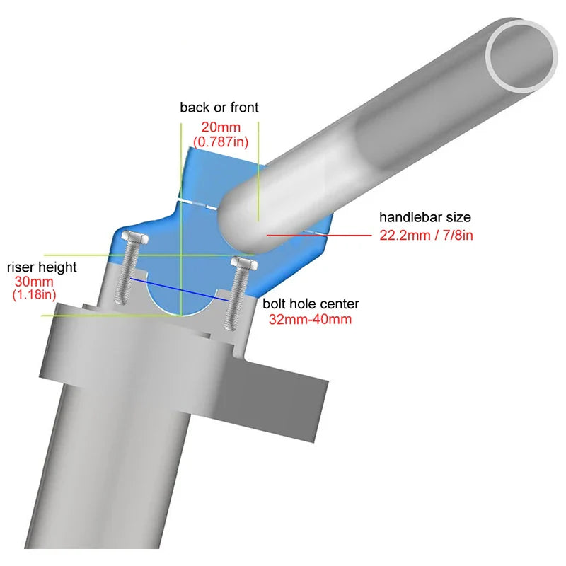 Fit For Suzuki V-Strom 250 V-STROM 650 DL650 V-Strom 1000 DL1000 22mm 7/8" Handle Bar Mount Risers Offset Extend Raised