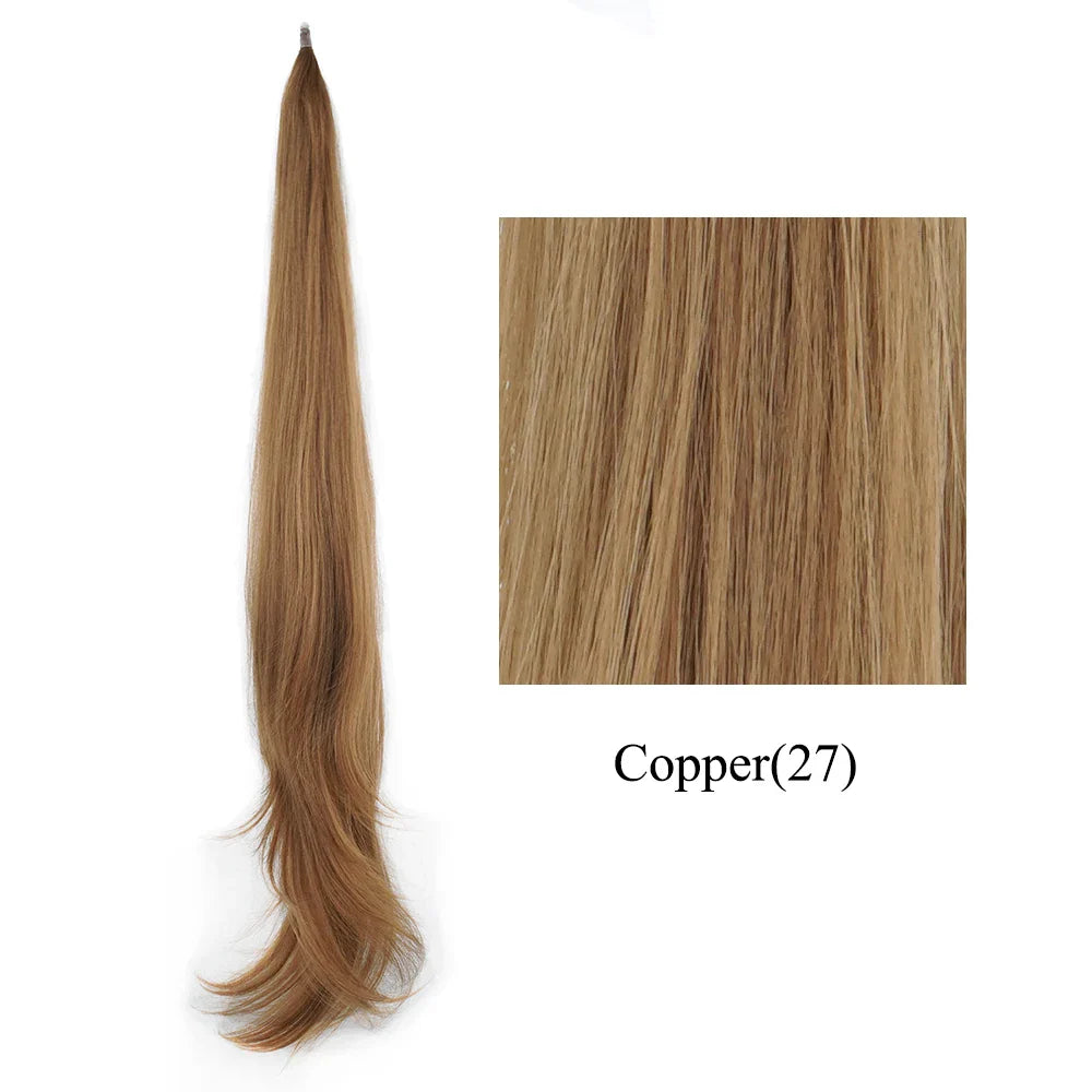 Soowee Long Synthetic Hair Extension Blonde Wrap Pony Tail Flexible Hair Ponytails Hairpieces