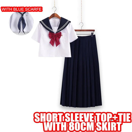 Japanese/Korean Sailor Suit Cosplay Costumes School Uniforms Cute Girls JK Student Clothing Top+Skirts LOLITA COSPLAY JKN2101