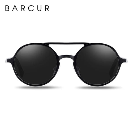 BARCUR Brand Light Weight Round Sunglasses Luxury Brand Men Glasses Retro Vintage Women Sun glasses