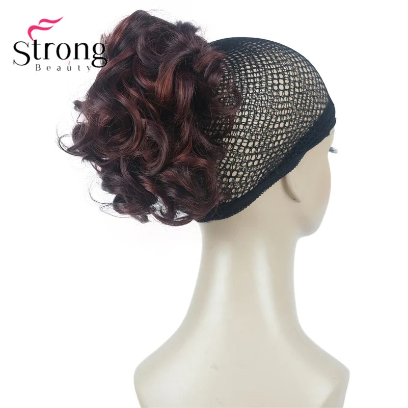 StrongBeauty Silver Short Natural Wave Ponytail Hair Extension With Claw Clip In Hairpiece COLOUR CHOICES