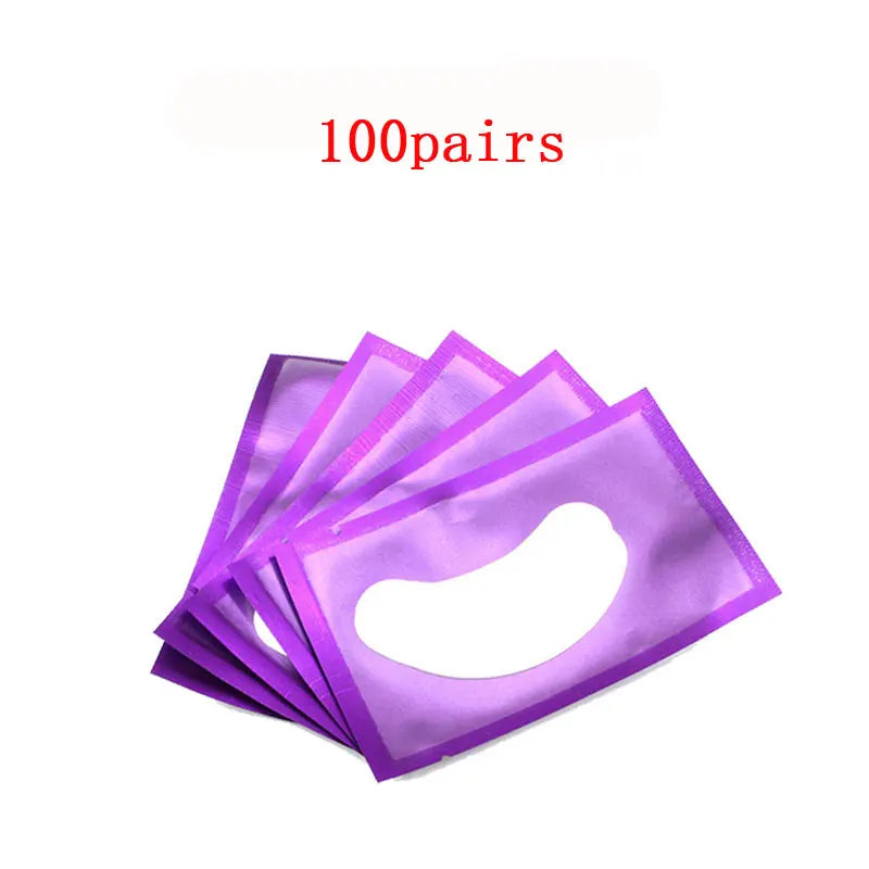 100Pairs Eyelash Extension Patches Under Eye Pads Paper Grafting False Eyelashes Paper Patch Stickers Makeup Tool