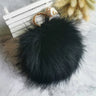 Big Size 15cm Real Fox Fur Ball Keychain Natural Raccon Fur Tassels Leather Strap Key Chain Ring Pendant For Women Charm f278