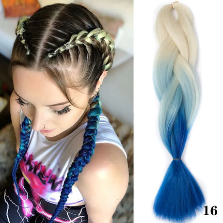 24Inch Synthetic Hair Extensions for Braids 100g/pc Jumbo Braiding Hair Kanekalon Colored Hair Pre Stretched Yaki Jumbo Braids