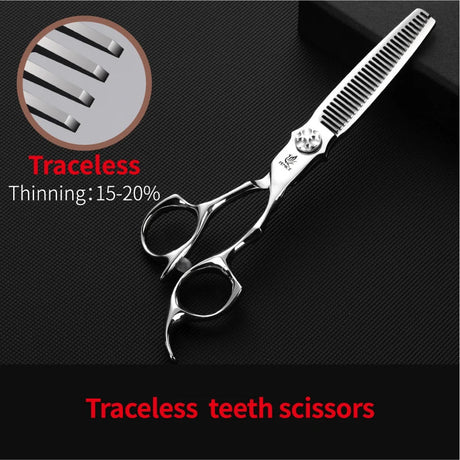 Fenice 6 inch Cutting Thinning Styling Tool Hair Scissors Set Salon Hairdressing Scissors Shears Traceless/V-shaped teeth Blades