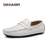 DEKABR Big Size 38~49 Men Loafers Real Leather Shoes Fashion Men Boat Shoes Brand Men Casual Leather Shoes Male Flat Shoes