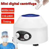 110-240V Electric Laboratory Centrifuge Medical Practice machine Supplies prp Isolate serum 4000rpm With 6Pcs Centrifuge Tube