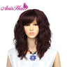 Amir Brown Wigs Synthetic Natural Wavy Wigs for Women Shoulder Length Hair Ombre Blond Bob wigs Pink Blue Curly Wigs Cosplay