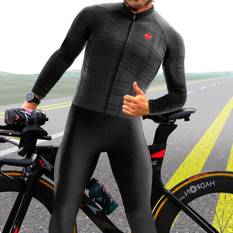 Phtxolue Breathable Long Sleeve Cycling Set Mountain Bike Clothing Autumn Bicycle Jerseys Clothes Maillot Ropa Ciclismo