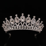 Wedding Crown Gold Silver Color Rhinestone Crystal Diadem Queen Crown Princess Tiaras Bridal Hair Jewelry Party Hair Accessories