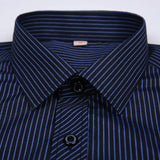 Plus Size 8XL 7XL Men Striped Dress Shirts Formal Fashion Social Office Long Sleeved Business Work Smart Casual Shirt For Man