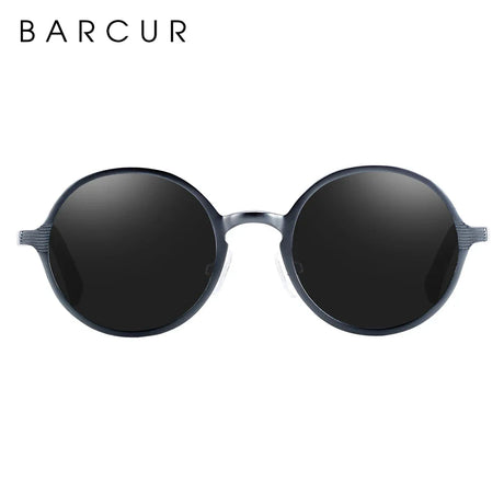 BARCUR Brand Light Weight Round Sunglasses Luxury Brand Men Glasses Retro Vintage Women Sun glasses