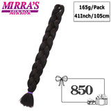 82 Inch Jumbo Box Braids Extensions Afro Synthetic Braiding Hair Ombre Hair for Twist Braid Support Wholesale Mirra’s Mirror