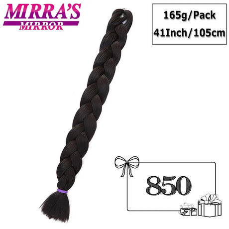 82 Inch Jumbo Box Braids Extensions Afro Synthetic Braiding Hair Ombre Hair for Twist Braid Support Wholesale Mirra’s Mirror