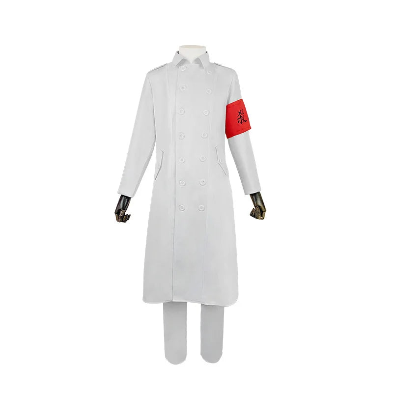 Anime Tokyo Revengers Cosplay Costume Seishu Inui Kokounoi Hajime White Trench Coat Pants Armband Uniform Party Costumes