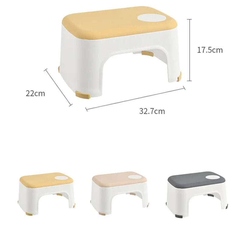 Thicken Plain Bathroom Stools Living Room Non-slip Bath Bench Child Stool Changing Shoe Stool Portable Small Furniture Chair