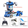 2IN1 Electric RC Car Transformation Robots One-key Deformation Car Outdoor Remote Control Sports Car Model  Children Boys Toys