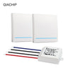 QIACHIP 433.92MHz AC 220V 1 CH Wall Panel Wireless Remote Control Switch Smart Home Room AC 85-265V Remote Control Receiver