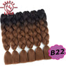 Synthetic Ombre Hair Jumbo Crochet Braiding Hair For Women Blonde Golden Green Brown Colorful Hair 6packs 24Inch 100G Wholesale