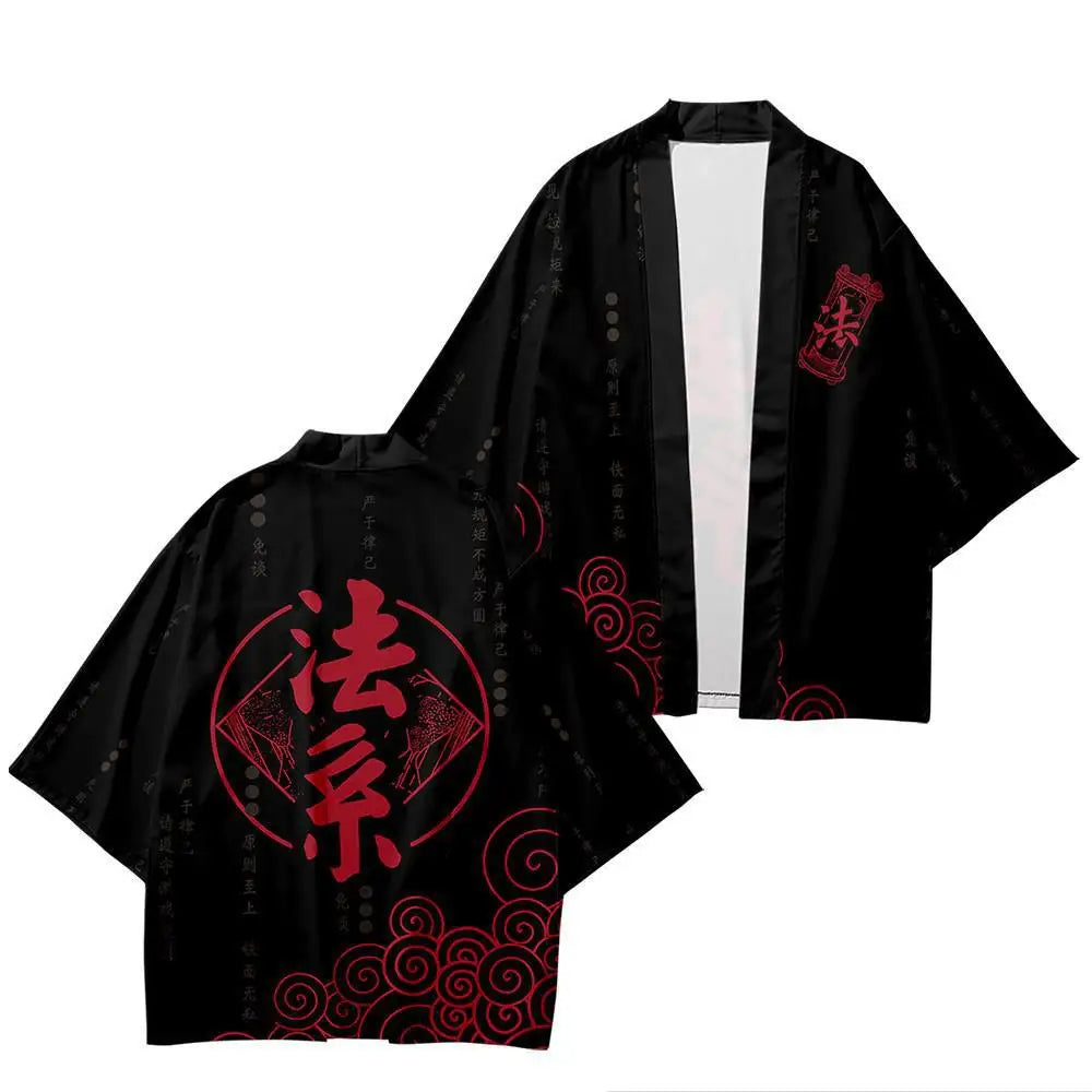 Japanese Kimono Cardigan Pants Sets Men Women Yukata Haori Traditional Kimonos Harajuku Tang suit Coaplay Costume Plus Size 6XL