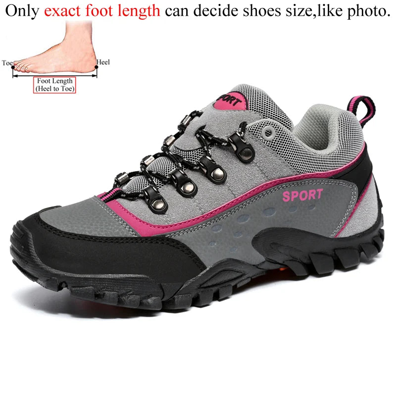 Autumn Spring Women Outdoor Leather Trekking Hiking Shoes Camping Woman Mountain Tracking Treking Sneakers Trecking