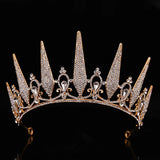 Wedding Crown Gold Silver Color Rhinestone Crystal Diadem Queen Crown Princess Tiaras Bridal Hair Jewelry Party Hair Accessories