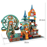 Marble Run Architecture Castle Building Blocks Car Action Figures Friends Children Educational Toys for Boys Christmas Gifts