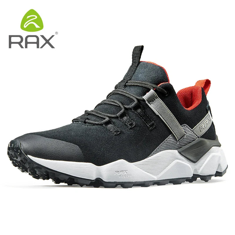 RAX  New Men's Suede Leather Waterproof Cushioning Hiking Shoes Breathable Outdoor Trekking Backpacking Travel Shoes For Men