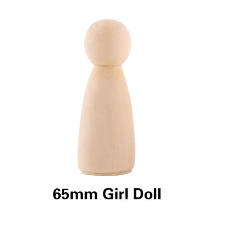 Wooden Doll Peg Baby Teether DIY Color Painting Peg Dolls Unfinished Wood Blank Male & Female Doll Bodies Decoration Toys