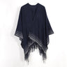 Cashmere Winter Warm Ponchos And Capes For Women Foulard Femme Shawls and Wraps Stripped Pashmina Female Bufanda Mujer