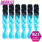 6 Bundles Jumbo Braiding Hair Extensions 24 Inch Synthetic Hair Braids for DIY Box Twist Crochet Hair Wholesale Drop Shipping