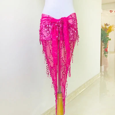 New Style Belly Dance Costumes Sequins Tassel Belly Dance Belts Hip Handkerchief Belts For Women