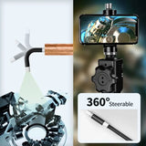 5.5MM/8.5MM 2.0MP 180 Degree Steering Industrial Borescope Endoscope Cars Inspection Camera With 6 LED for iPhone Android PC