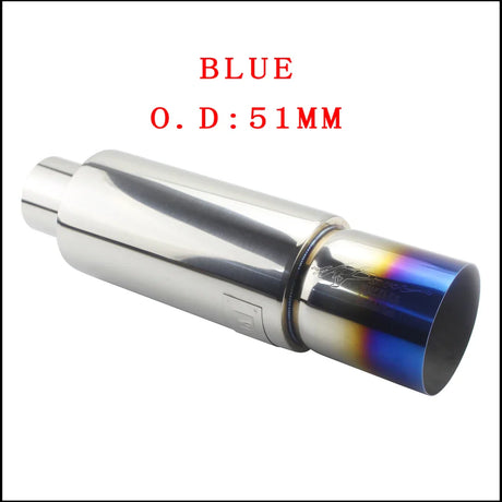 Car motorbike Exhaust systems Muffler Tip Universal Stainless steel ID 51MM 57MM 63MM outlet 90mm styling Silencer tail pipe