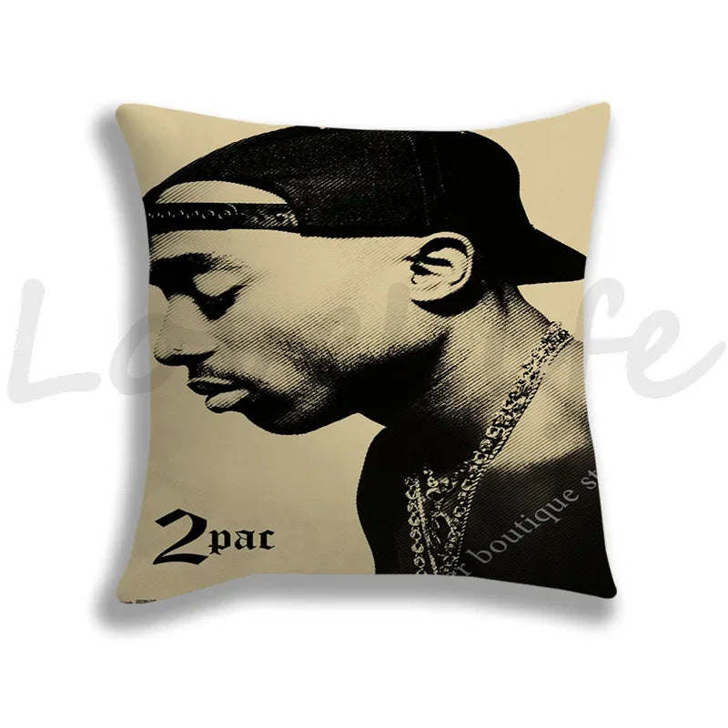 Rapper 2Pac Tupac Printing Pillows Covers Cool Pillow Case Baby Cushion Cover Case On The Pillow Pillowcase For Children 45x45