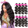 Beautiful Princess Brazilian Hair Weave Bundles Double Weft Body Wave Human Hair Bundles Natural Color Remy Hair 1/3/4 Pieces