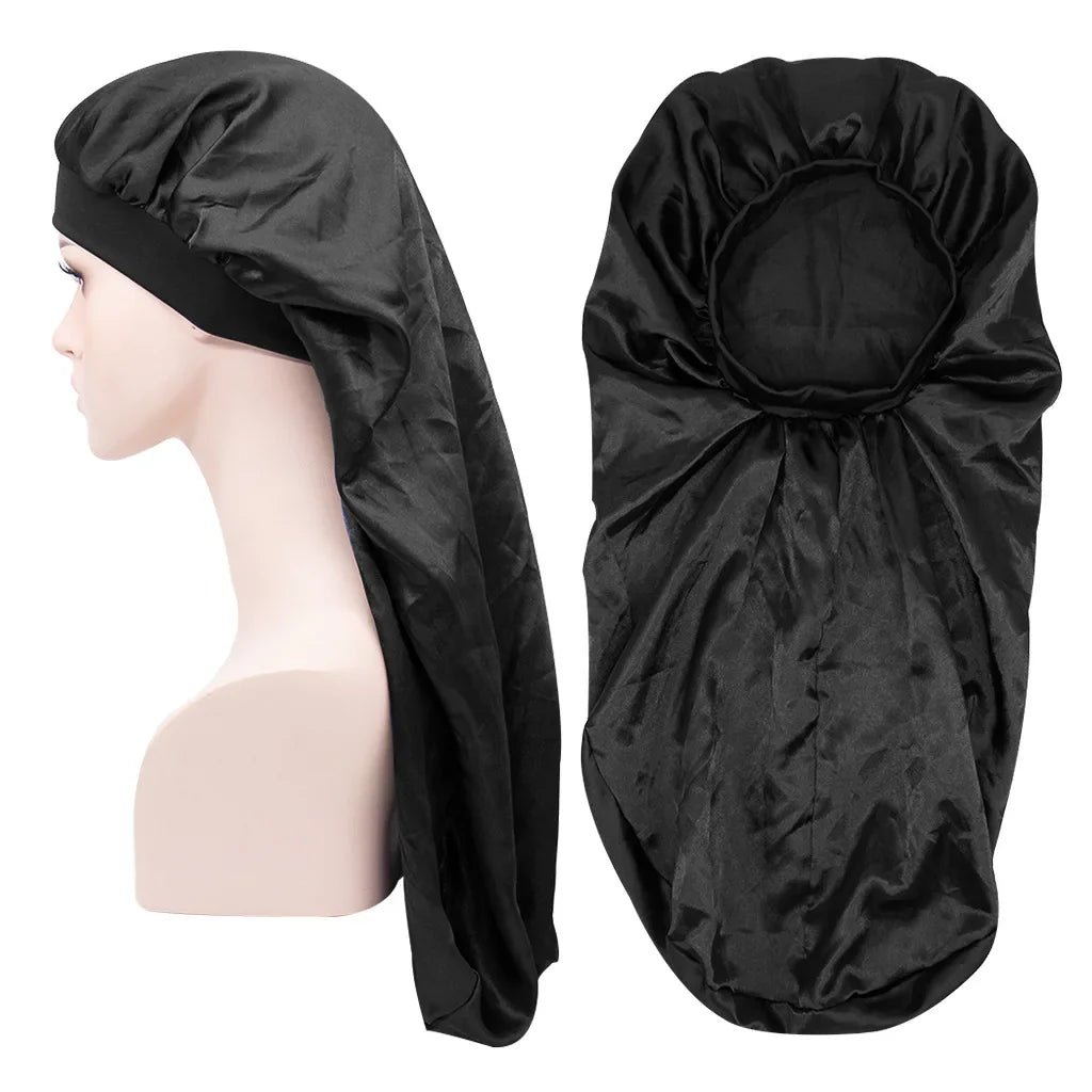 Long Tail Hat NewLady Hair Silk Hat Hairdressing Sleep Household Shower Cap Nightcap Acessorios De Cabelo