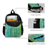 Rainforest Dawn Backpacks For Men Women Teenagers Girls Bags Yellow Green Rainforest Nature Outdoors Dawn Beautiful Backdrop