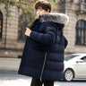 Jacket Winter Men Clothing Streetwear Down Cotton Coat Man Thick Warm Big Fur Hooded Parkas Ropa De Hombre Hiver 669999