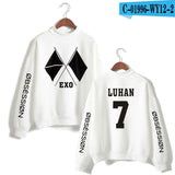 KPOP EXO NEW ALBUM Sixth Album OBSESSION WE ARE ONE EXO Print Women/Men High Collar Sweatshirt Casual Turtlenecks Clothes