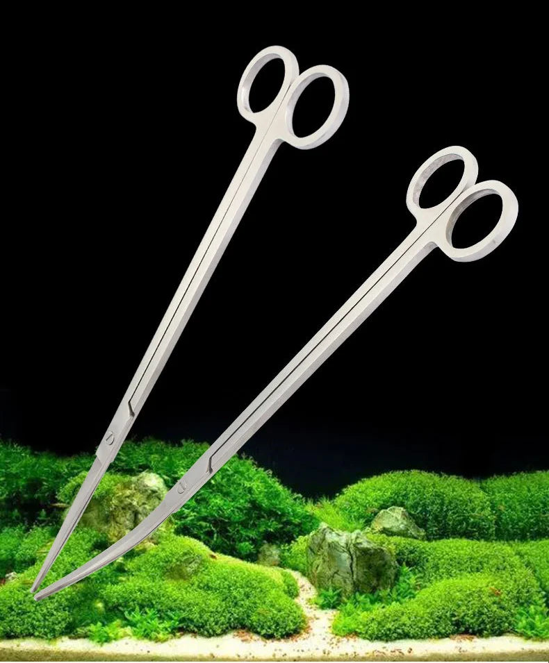 Aquarium Tools Stainless Steel Scissors Aquarium Cleaner Fish Tank Round Head Water Grass Shears for Fish Tank Trimming scissors