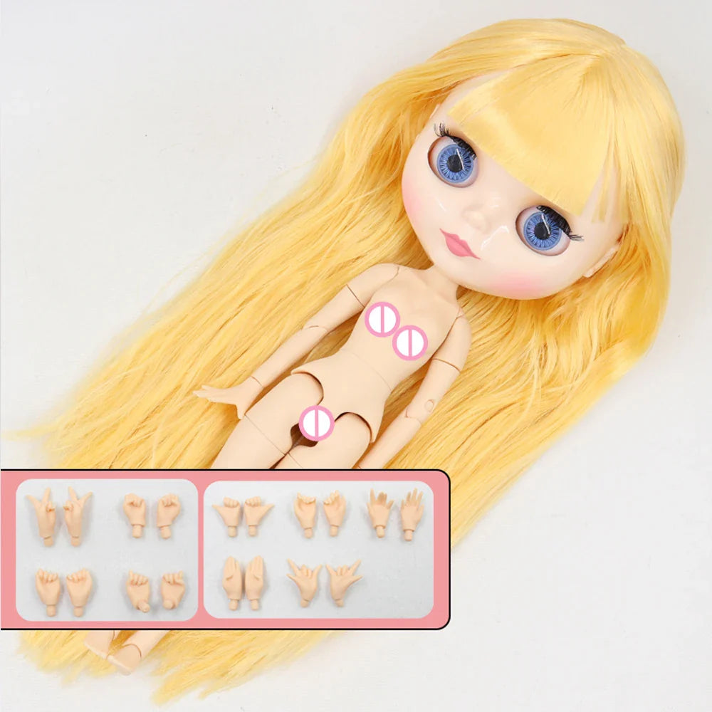 ICY DBS Blyth Doll 1/6 BJD Joint Body White Skin Special Offer On Sale Random Eyes Color 30cm TOY Girls Gift Anime