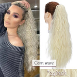 S-noilite Synthetic Long Wavy Fake Ponytail Extension Hair Three Types Claw On Ponytail Hair Extensions Women Ponytail Hairpiece