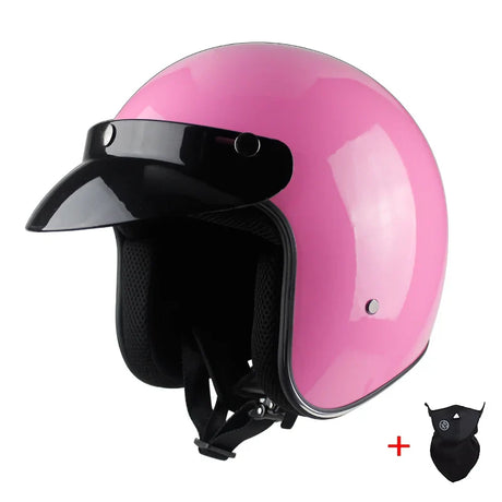 2020 New PU Leather retro Helmets 3/4 Motorcycle Chopper Bike helmet open face vintage motorcycle helmet